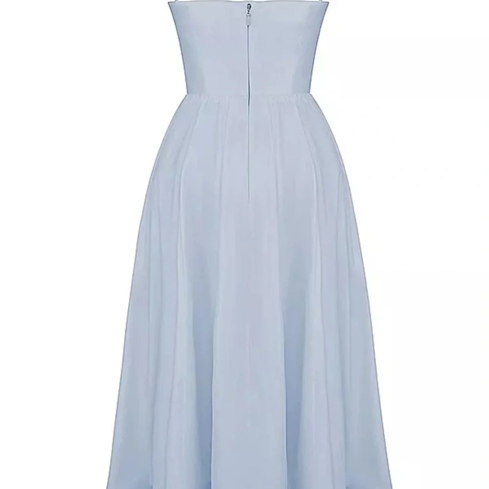 HOUSE OF CB 'Lolita' Soft Blue Corset Sundress Midi - Picture 4 of 7
